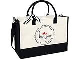 Gifts For Women, Mom Gifts For Her, Teacher, Mother's Day, Birthday, Christmas Thanksgiving Gifts, Thank You, Inspirational Gifts For Girlfriend, Wife, 13oz Canvas Tote Bag With Zipper For Women