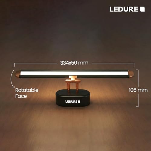 Image of LEDURE Acro 6W LED Mirror Light (Pack of 1) | 3-in-1 Color Changing Bathroom Vanity Mirror & Picture Wall Light | 2 Year Warranty | Cool White /Warm White /Natural White | Sleek Design
