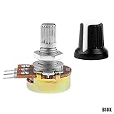  OcioDual Embellecedor Boton Blanco + Potenciometro B10K Lineal 10k para Raspberry Knob 16mm