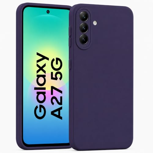 Image of FIRST MART Matte Silicone Back Cover for Samsung Galaxy A27 - Purple
