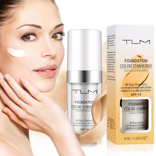 Farbwechselnde Foundation für Reife Haut,30ml Changing Foundation SPF 15...