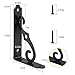 HOME MASTER HARDWARE 5 inch Shelf L Brackets Decorative Shelf Brackets Shelf Support Corner Brace Joint Right Angle Bracket with Screws Black 10-Pack (5 x 3-1/2 inch)