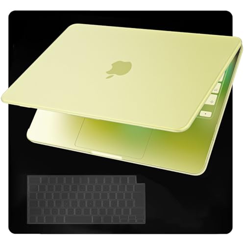 EooCoo MacBook Neo ケース対応[超薄型アーマー] 2026 A3404 、[100% マッチ Mac Book Neo 13インチ] [指紋防止] マット保護ハードシェル & 0.12MM 極薄TPU 日本語配列キーボードスキンカバー、マットシトラスクリア 13 Inchの商品画像（Amazon）