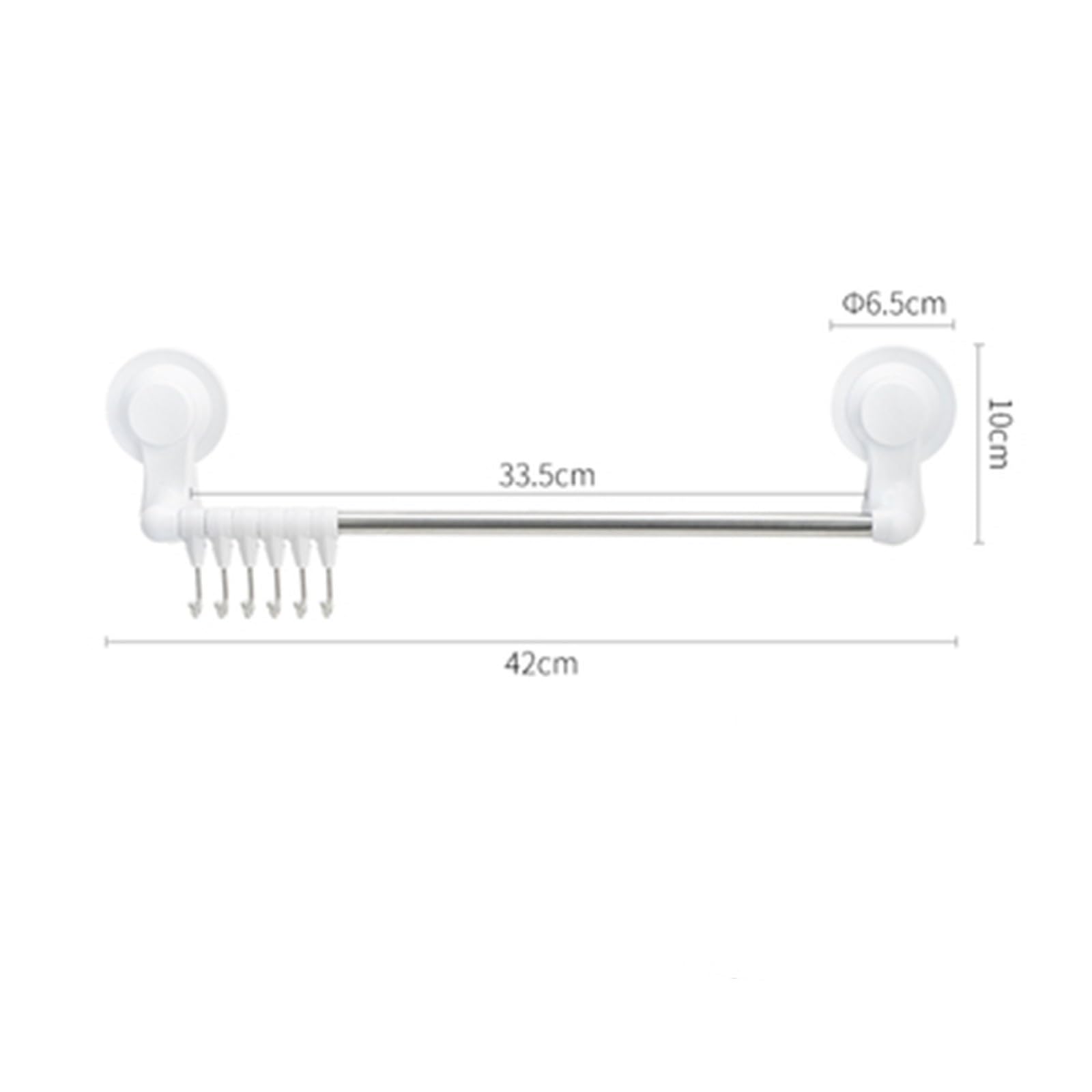 Percha para Utensilios de Cocina Gancho de pared Force, barra for colgar en la cocina, toallero de baño sin perforaciones, estante for utensilios de cocina for el hogar
