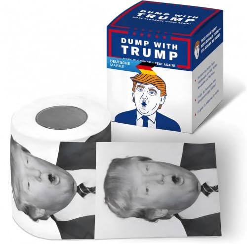 GOODS+GADGETS® Klopapier lustig bedruckt, Trump Motiv, 200 Blatt, Gag
