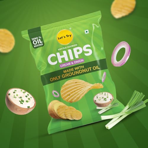 Image of Let's Try Cream & Onion Chips 41g