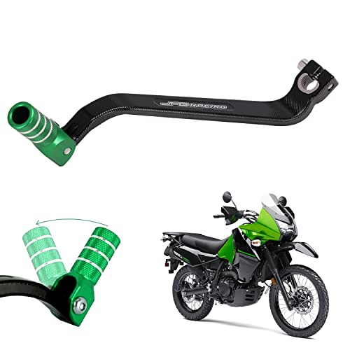 Image of JFG Racing Motorcycle Gear Shifter Lever Extended 10mm Folding Tip CNC for KLR 650 KLR650 1987-2018 Green