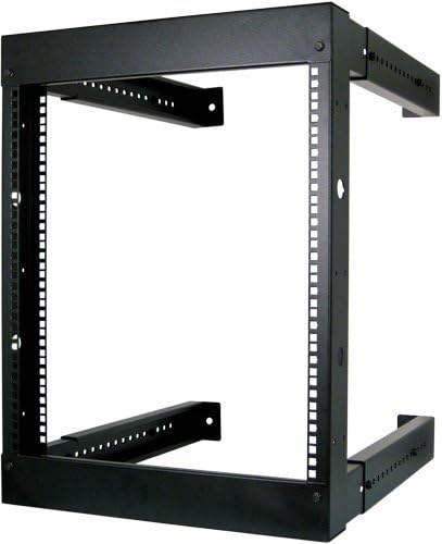 12U Open Wall Mount Frame Rack - Adjustable Depth 18"-30"