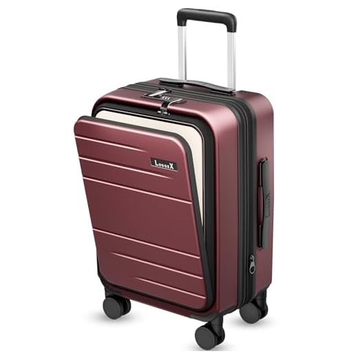 Expandable Carry-On Luggage with Laptop Compartment