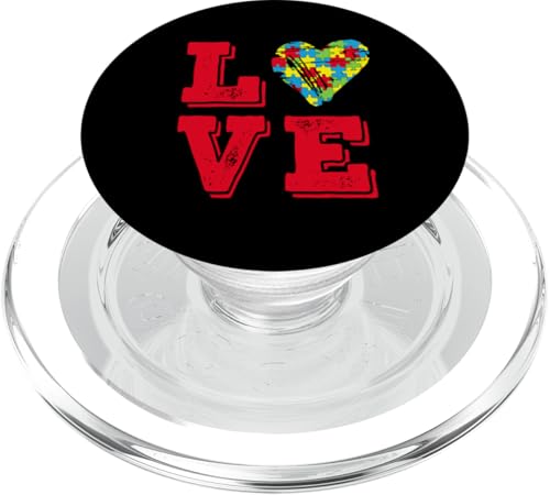 Mes de concienciación sobre el Autismo Apoyo a la inclusión del Amor Aceptación PopSockets PopGrip para MagSafe