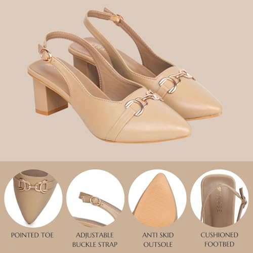 Image of TRASE Block Heels Sandals for Women, Flashy-I Stylish & Comfortable Footwear