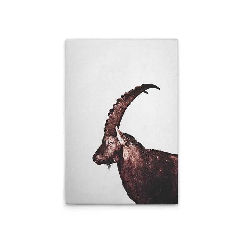 Toile animaux Capricorne DD132216 gris marron 60x90 cm pour réveiller un mur blanc
