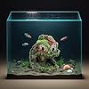 relaqcc Aquarium Decor Hideaway Cave, Betta Fish Tank House Accessories for Amphibians, Goldfish, Shrimp, Conch