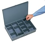 Durham 215-95-IND Gray Cold Rolled Steel Individual Adjustable Compartment Small Scoop Box, 13-3/8'...