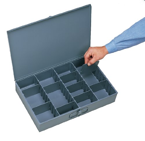 Durham 215-95-IND Gray Cold Rolled Steel Individual Adjustable Compartment Small Scoop Box, 13-3/8