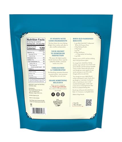 Image of Bob's Red Mill Organic All Purpose Unbleached Flour, 3lb (4 Pack)