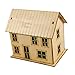 TTETTZ 1:64 Scale Miniature Wooden House Architecture Scene DIY Building for Birthday Gift, Style D