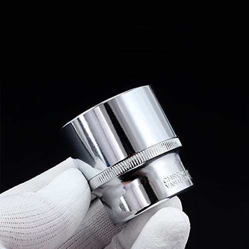 12-Point Shallow Wrench Socket, 1/2-Inch Drive Metric Universal Socket, Cr-V Steel, Silver, Pack of 1, 10mm