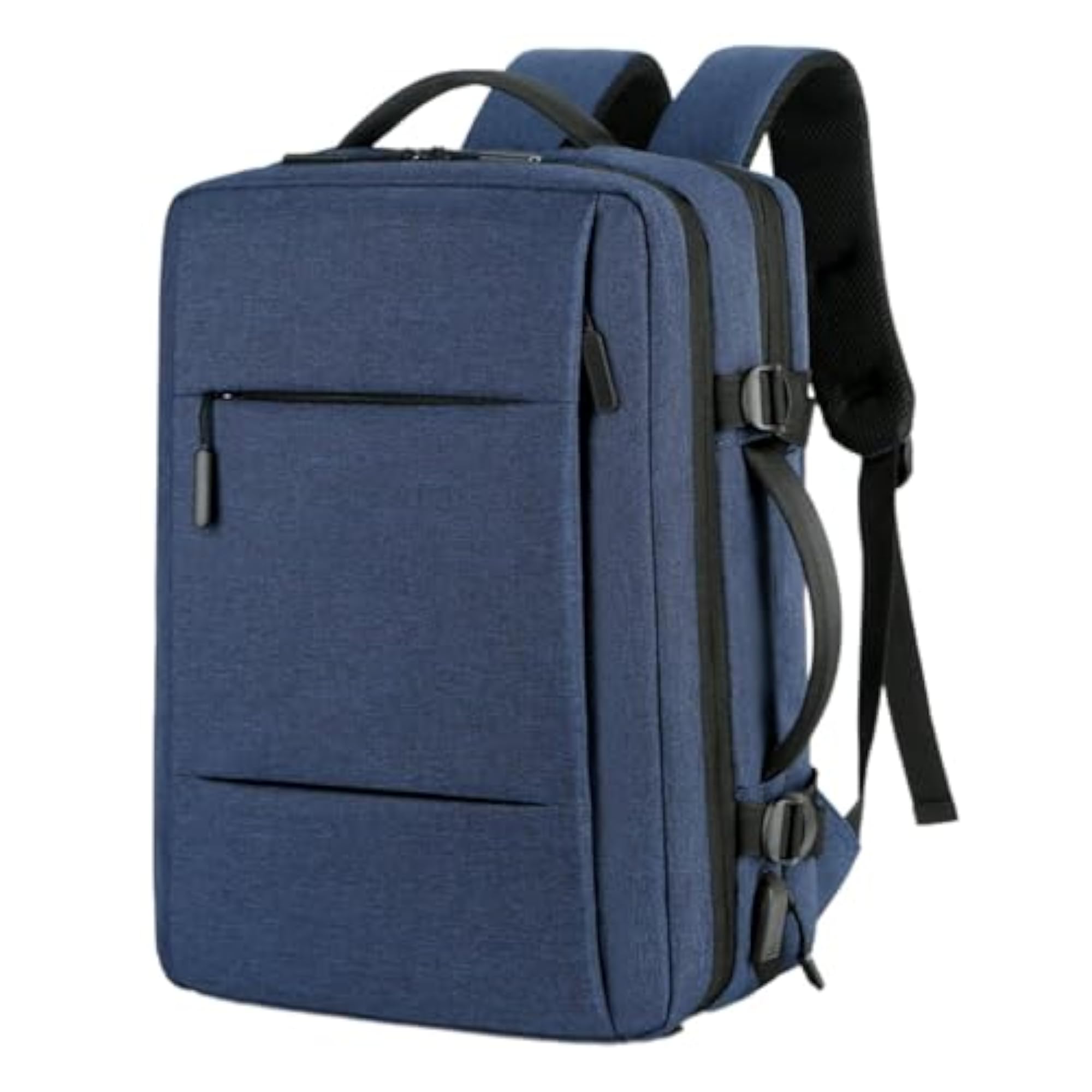 Portable Multi-PU Leather Laptop Bag for Weekender Hiking, Dark Blue