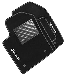 Tappetini compatibili per Giulietta dal 2010 al 2020 con logo ricamato e battitacco (2 ricami)