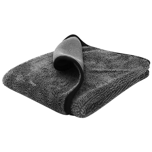Limpieza Bayetas Paños de secado de coche de primera calidad, toalla de limpieza de microfibra gris extremadamente absorbente for lavado de coches, trapos de limpieza de vidrio y grueso de 60X50CM