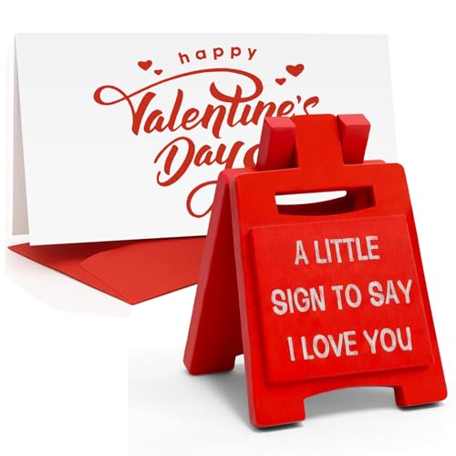 Beyierl Wooden May I Be Your Boyfriend Sign for Surprise Gift Desk Decor