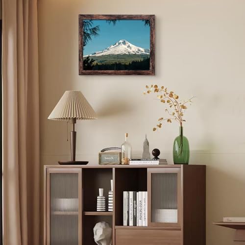 Image of LUCKYLIFE 11x14 Picture Frame Brown for Wall Mounting, 2 Pack
