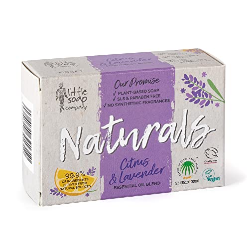 Little Soap Company Naturals Range - Bar Soap | Vegan, Cruelty Free, No SLS or Parabens, Refreshing Cleansing Soap bars, Natural Eco Friendly Body & Hand Soap, 100g (Citrus & Lavender) Little Soap Company Naturals Range - Bar Soap | Vegan, Cruelty Free, No SLS or Parabens, Refreshing Cleansing Soap bars, Natural Eco Friendly Body & Hand Soap, 100g (Citrus & Lavender)