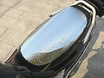 Shelzi Aluminium Foil Heat Resistant Protective Cushion Scooter Bike Seat Cover (Silver) - 2 Pc