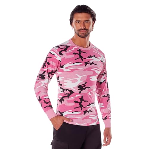 Image of Rothco Long Sleeve Camo T-Shirt | Rugged Camouflage Crew Neck T Shirt, Comfortable Casual Tee for Men & Women