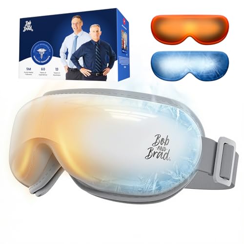 Bob and Brad EyeOasis 3 - Augenmassagegerät Weiß mit Wärme und Kälte, Kompression Massage und Musik, Augen Massagegerät Augenmaske für strapazierte/trockenen Augen, Geschenke für männer frauen