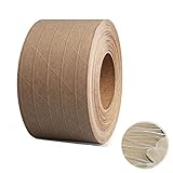 Reinforced Gummed Kraft Paper Packing Tape, Water Activated Kraft Tape, 50 yds Length x 2