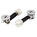 Luckycivia 50 Sets Cam Fitting with Dowel 3-in-1 Hardware Connectors Furniture Side Connecting Pre-Inserted Nut Screw Eccentric Wheel