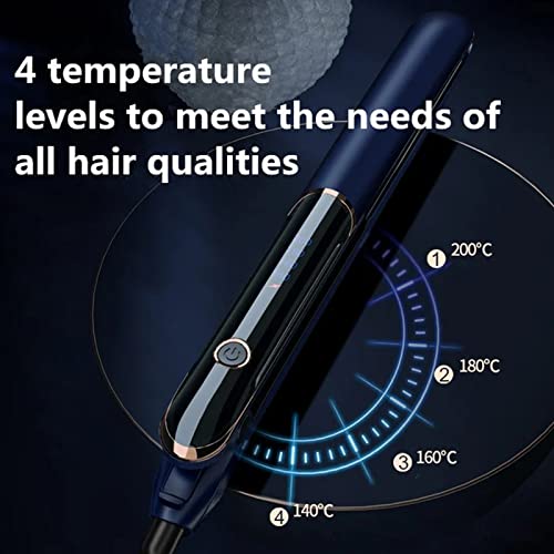 New Negative Ionic Flat Iron Hair Straightener, Environmental Alloy Flat Iron Hair Straightener, Professional Salon Model Hair Straightener, Temperature Adjustable, Suitable For Women (Black) #TOP1