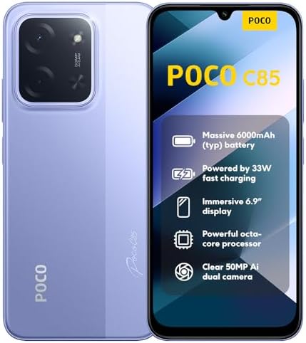 XIAOMI POCO C85, Smartphone 8+256GB, Display 6,9"