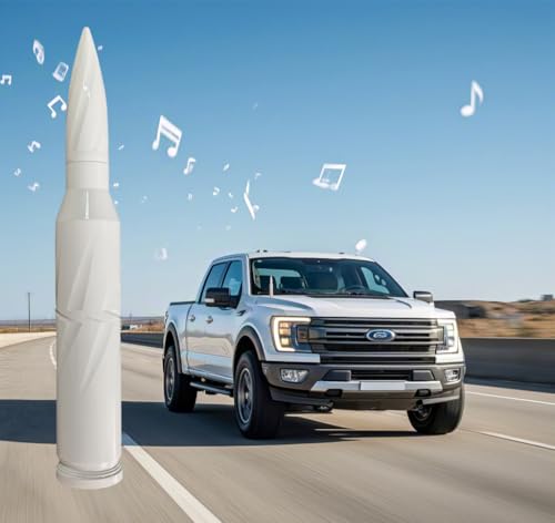 White Car Truck Bullet Antenna 50 Cal Bullet Antenna Truck Accessories Universal Replacement for GMC Sierra 1500 Chevy Dodge Ram Silverado 1500 2500 3500 Ford F150 F250 F350 Spiral (White, 5.5inch) by Seprochoo - Used condition - Image 5