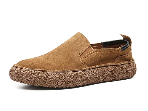 Santimon Men's Suede Loafers Casual Soft Flat Slip On Driving Shoes