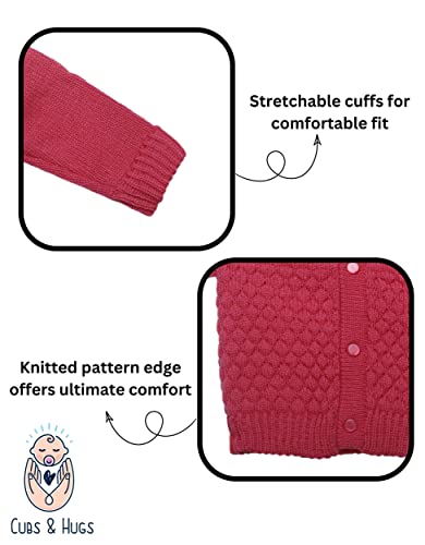 Image of CUBS & HUGS Baby Girl's Wool V-Neck Sweater