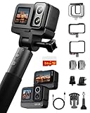 SJCAM SJ20 Ultra Night Vision & True 4K Underwater Action Camera,8H Power,4K Dual Lens,154° Wide-Angle FOV,Low-Light Motion,Super Stabilization,8X Zoom,30M for Snorkling,Surfing,Diving