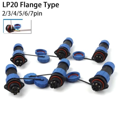 Enchufe industrial recto LP20-4F sin soldadura con aislamiento IP68 para cableado estanco 3