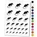 Rat Solid Temporary Tattoo Water Resistant Fake Body Art Set Collection - Black (One Sheet)