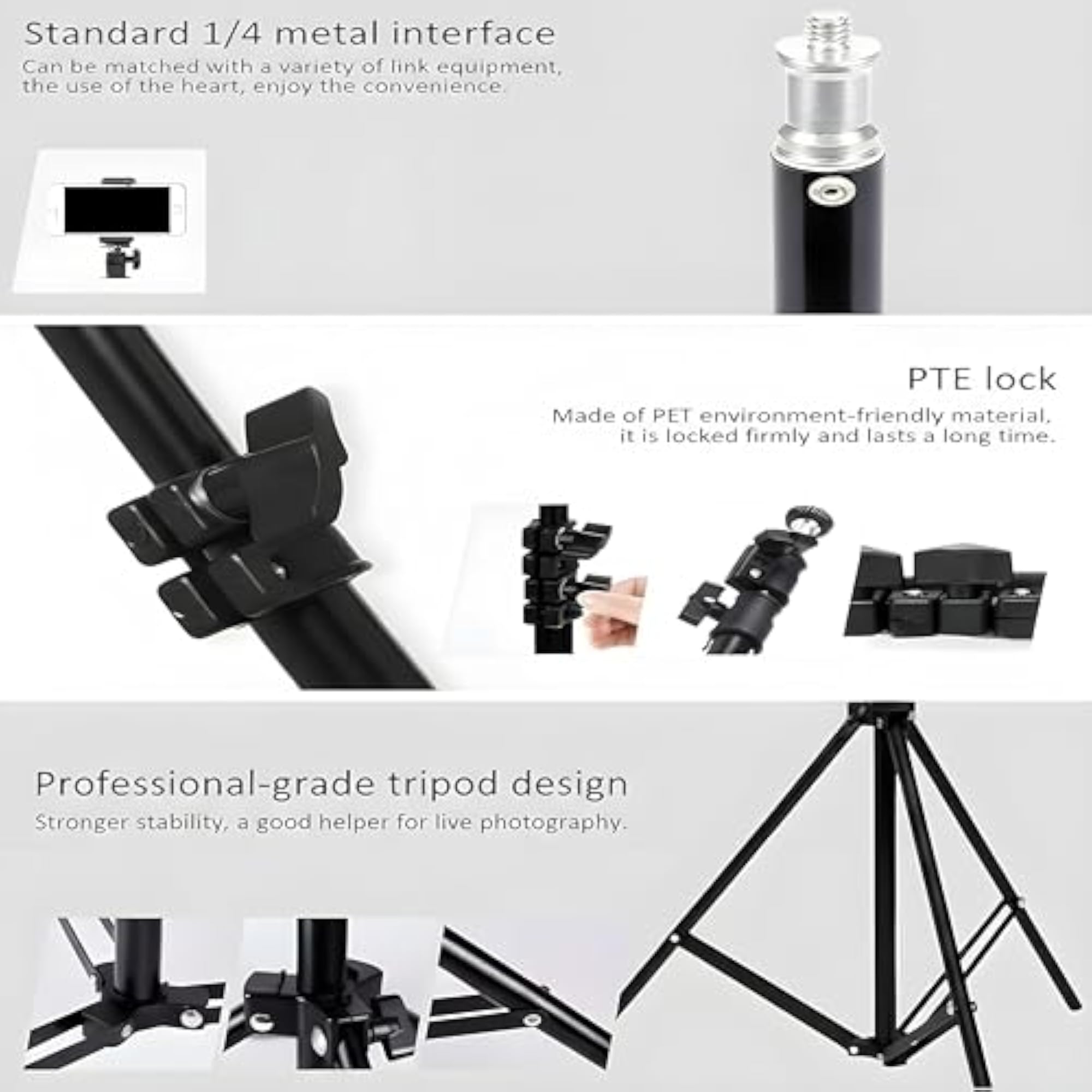 Adjustable Tripod with Bluetooth Remote for Online Classes