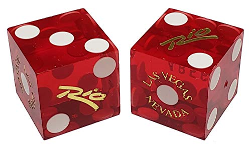 Cyber-Deals Craps Würfel, 19 mm, passende Seriennummern, Las Vegas Casino, Rot poliert, 1 Paar Cover