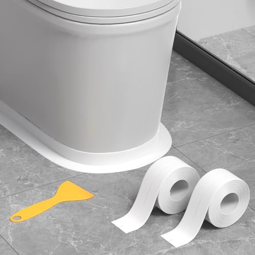Image of Fixmend Caulk Tape Waterproof Self Adhesive, 2 Rolls Toilet Sealing Strip