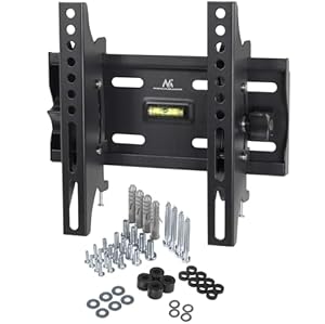 Maclean MC-667N TV Wandhalterung 13-42 Zoll Universal OLED QLED LED LCD Plasma Fernseher max. 25 kg VESA 50x50 bis 200x200 mm Fernsehhalterung für Wand Neigbar 53mm Wandabstand (Halterung)