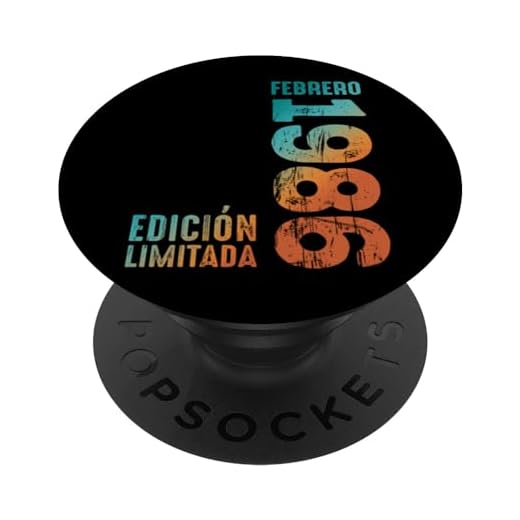 Febrero 1986 Retro 1986 Año 1986 Vintage 1986 PopSockets PopGrip Intercambiable