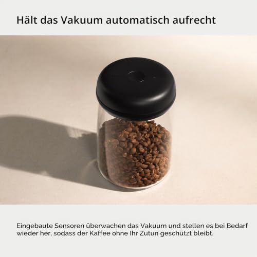 Fellow Atmos Elektrische Vakuum Kaffeedose Luftdicht, 1,2 L, Matt Weiß – Ansicht 6