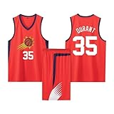 WEOPLKIN Trajes de Baloncesto para Adultos y Niños, Ideal para Partidos, Entrenamientos & Ocio, Camisetas de Baloncesto para Niño/Adulto Naranja L