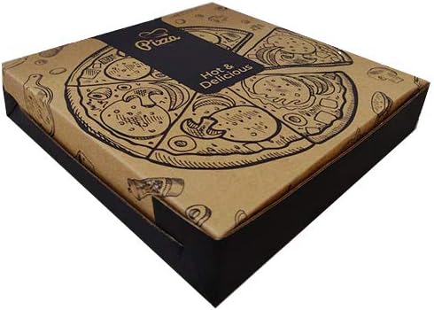 Rokoo Cavani Hozon Packaging By Pizza box (Pack of 50 boxes) Corrugated box, 10 inches… (Medium)