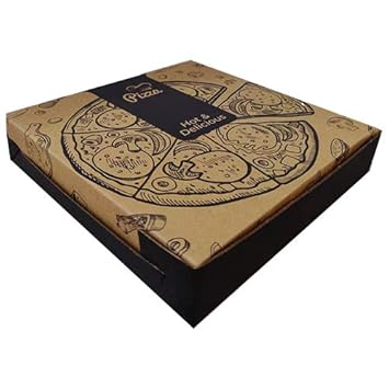 Rokoo Cavani Hozon Packaging By Pizza box (Pack of 50 boxes) Corrugated box, 10 inches (Medium)